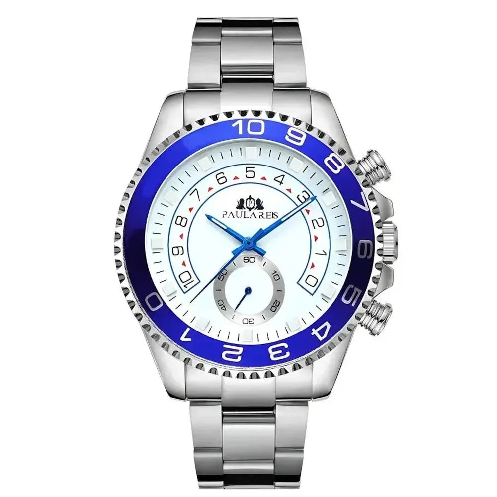 Paulareis 44mm Automatic Sport Watch – Hardlex Crystal, Steel Bracelet-Paulareis-Viva Timepiece