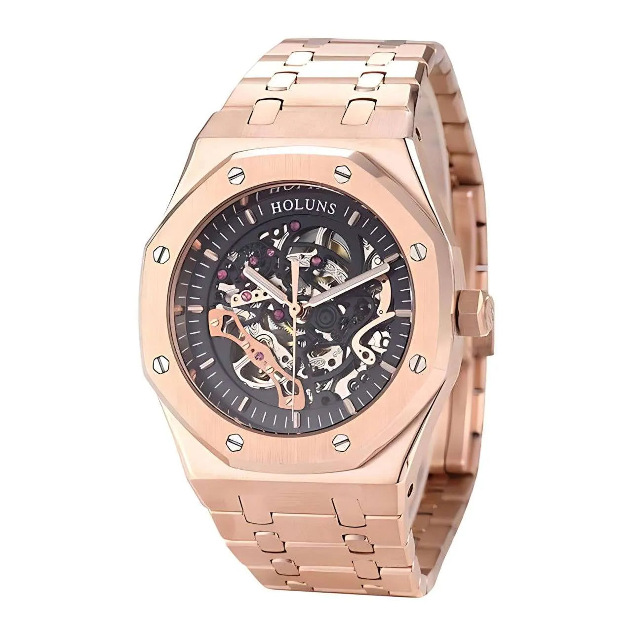 Holuns Royal Oak-Style 42mm Skeleton Automatic Homage Watch-Holuns-Viva Timepiece