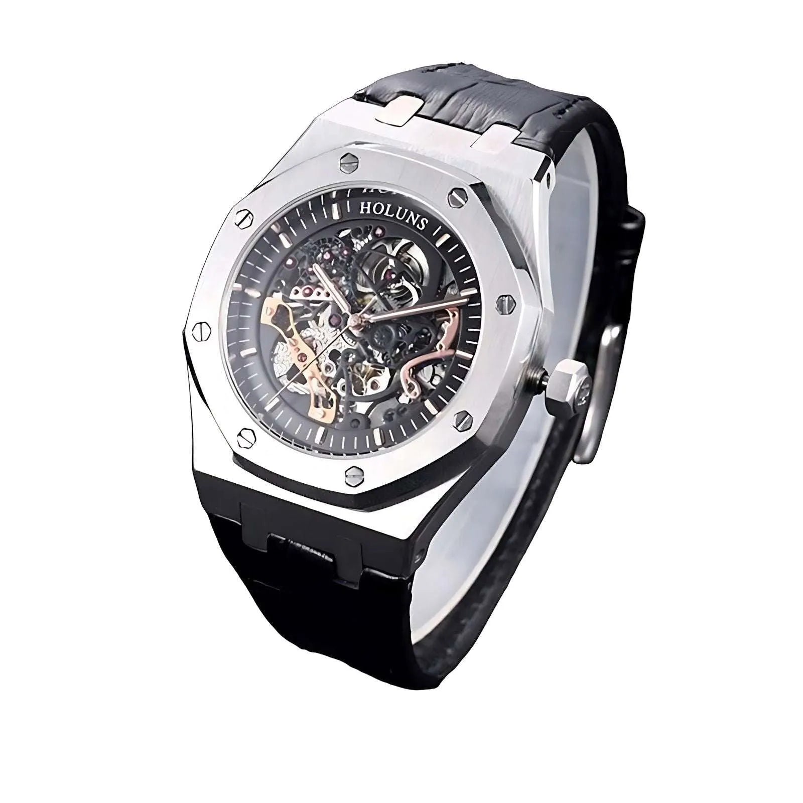 Holuns Royal Oak-Style 42mm Skeleton Automatic Homage Watch-Holuns-Viva Timepiece