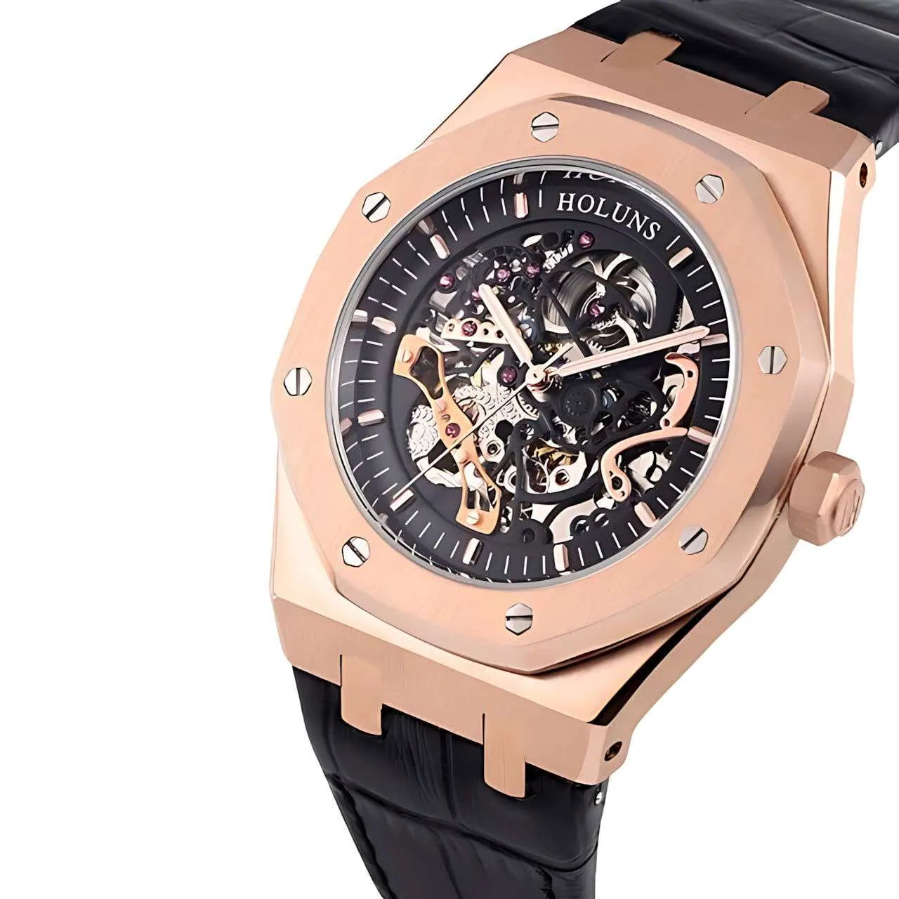 Holuns Royal Oak-Style 42mm Skeleton Automatic Homage Watch-Holuns-Viva Timepiece