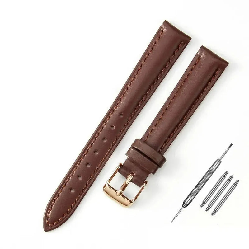 Slim Genuine Leather Watch Strap – Multiple Sizes (10mm–18mm)-VivaStraps-Viva Timepiece