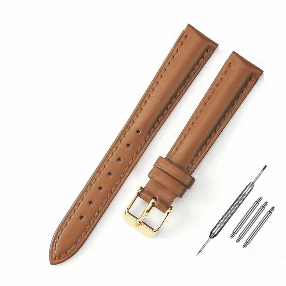 Slim Genuine Leather Watch Strap – Multiple Sizes (10mm–18mm)-VivaStraps-Viva Timepiece