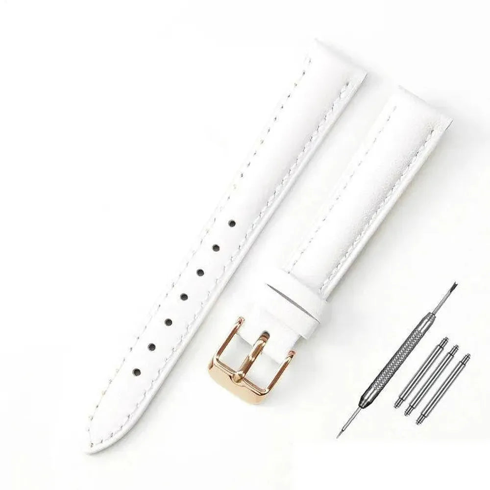 Slim Genuine Leather Watch Strap – Multiple Sizes (10mm–18mm)-VivaStraps-Viva Timepiece