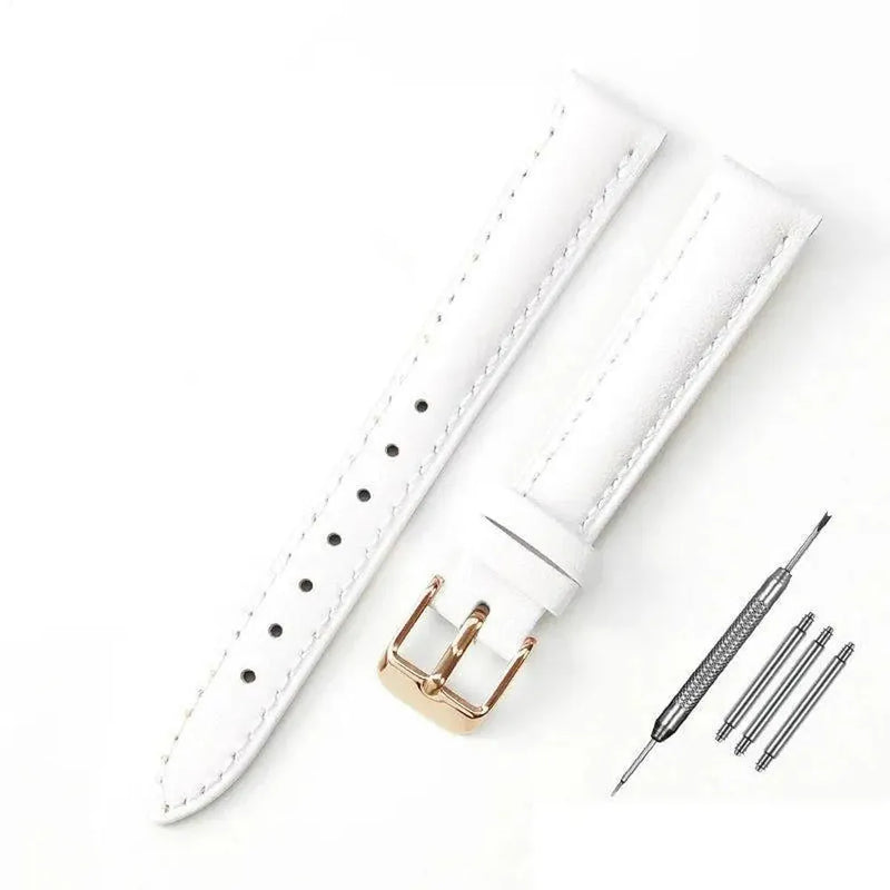 Slim Genuine Leather Watch Strap – Multiple Sizes (10mm–18mm)-VivaStraps-Viva Timepiece