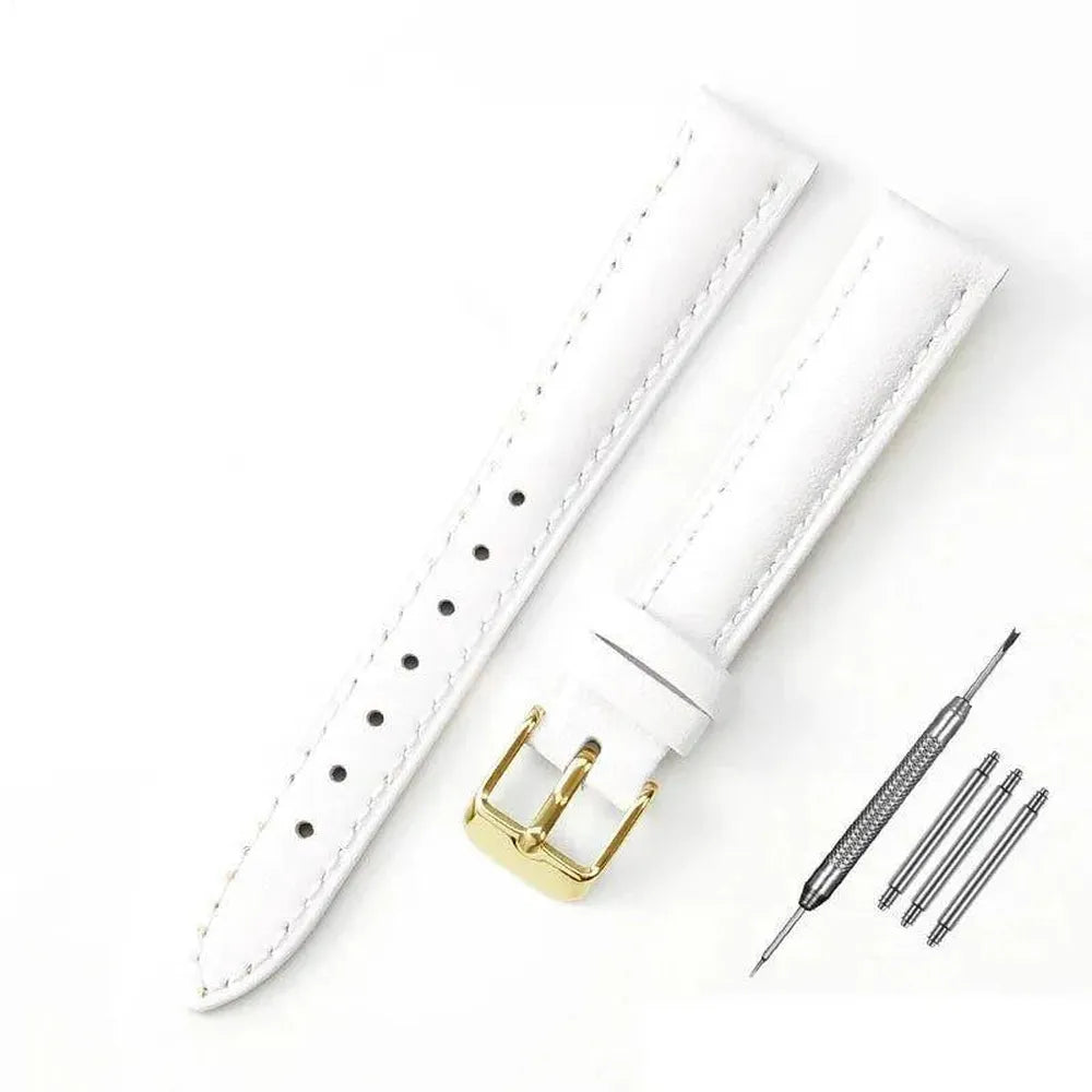 Slim Genuine Leather Watch Strap – Multiple Sizes (10mm–18mm)-VivaStraps-Viva Timepiece
