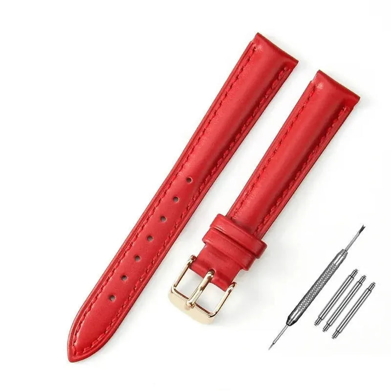 Slim Genuine Leather Watch Strap – Multiple Sizes (10mm–18mm)-VivaStraps-Viva Timepiece