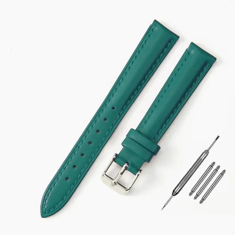 Slim Genuine Leather Watch Strap – Multiple Sizes (10mm–18mm)-VivaStraps-Viva Timepiece