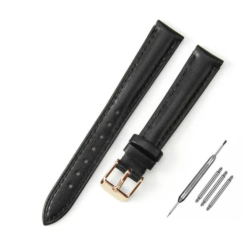 Slim Genuine Leather Watch Strap – Multiple Sizes (10mm–18mm)-VivaStraps-Viva Timepiece