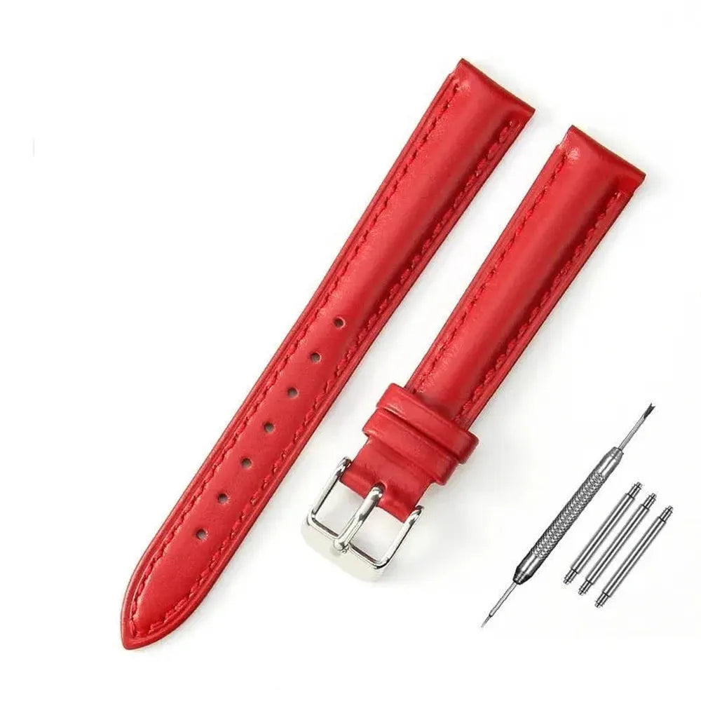 Slim Genuine Leather Watch Strap – Multiple Sizes (10mm–18mm)-VivaStraps-Viva Timepiece