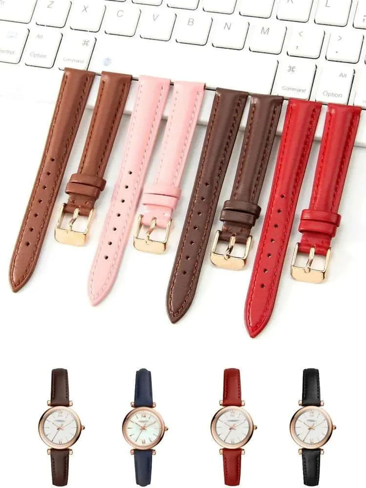 Slim Genuine Leather Watch Strap – Multiple Sizes (10mm–18mm)-VivaStraps-Viva Timepiece