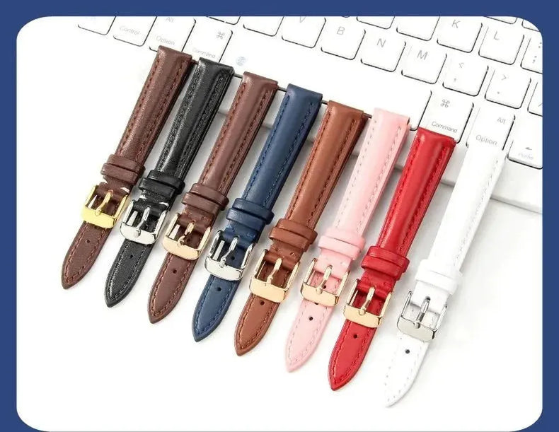 Slim Genuine Leather Watch Strap – Multiple Sizes (10mm–18mm)-VivaStraps-Viva Timepiece