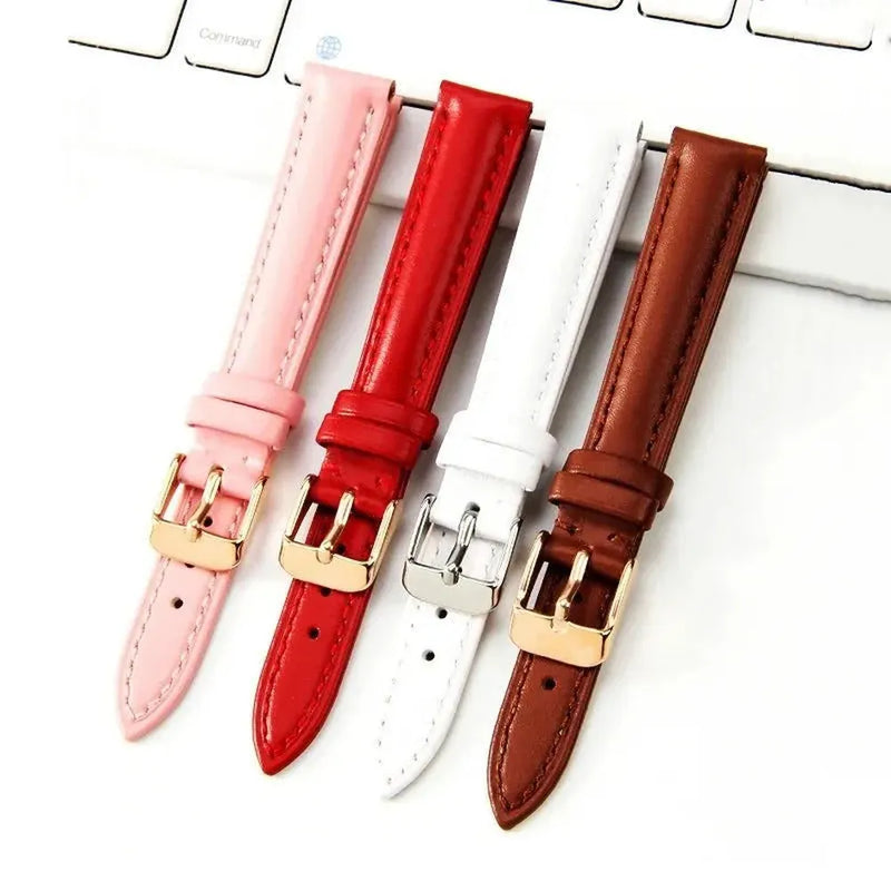 Slim Genuine Leather Watch Strap – Multiple Sizes (10mm–18mm)-VivaStraps-Viva Timepiece