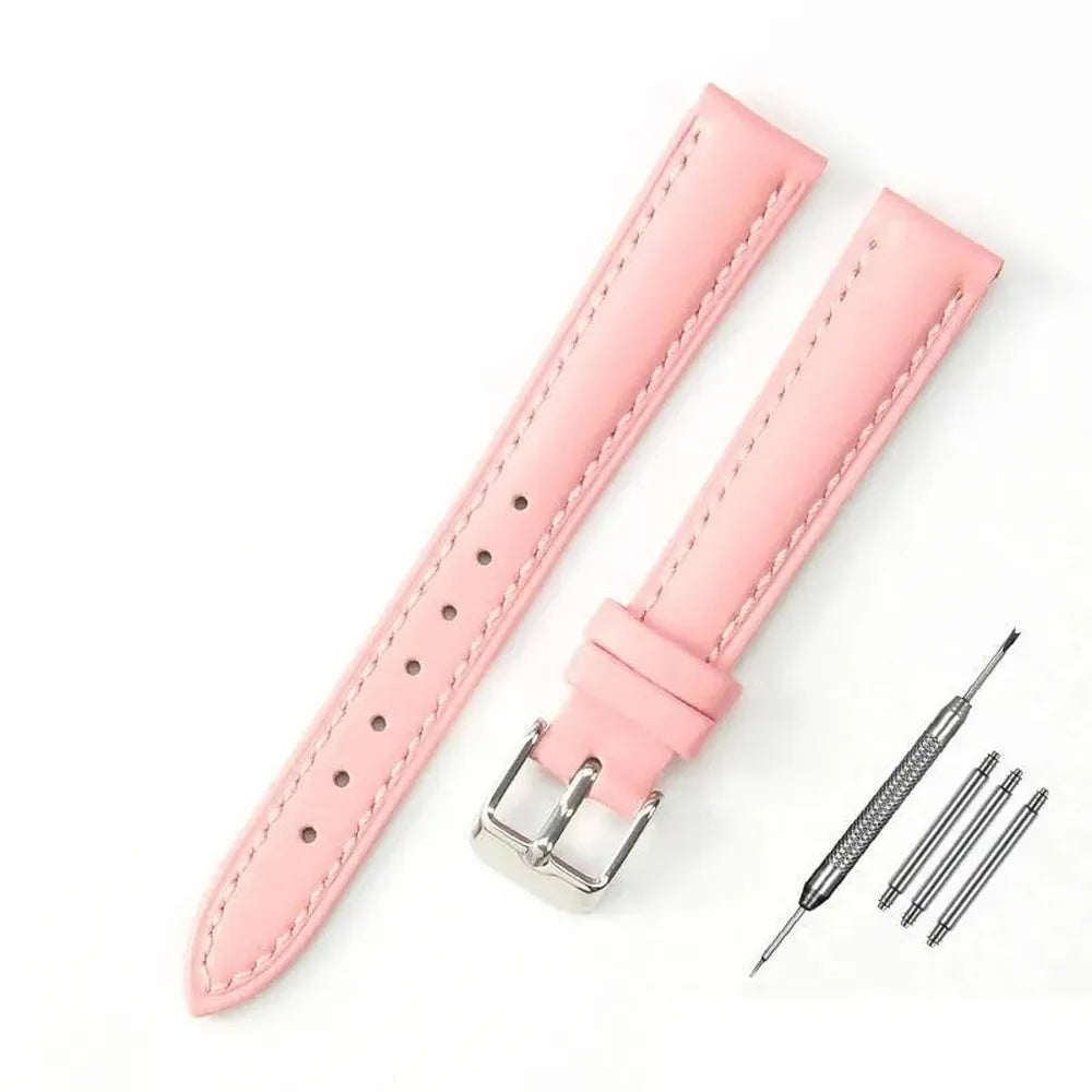 Slim Genuine Leather Watch Strap – Multiple Sizes (10mm–18mm)-VivaStraps-Viva Timepiece