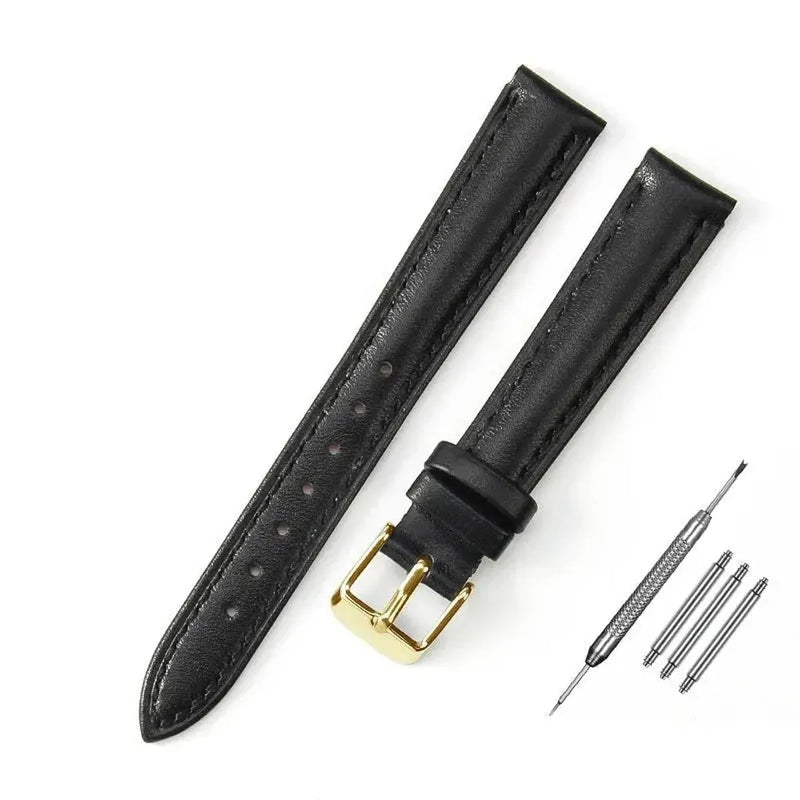 Slim Genuine Leather Watch Strap – Multiple Sizes (10mm–18mm)-VivaStraps-Viva Timepiece