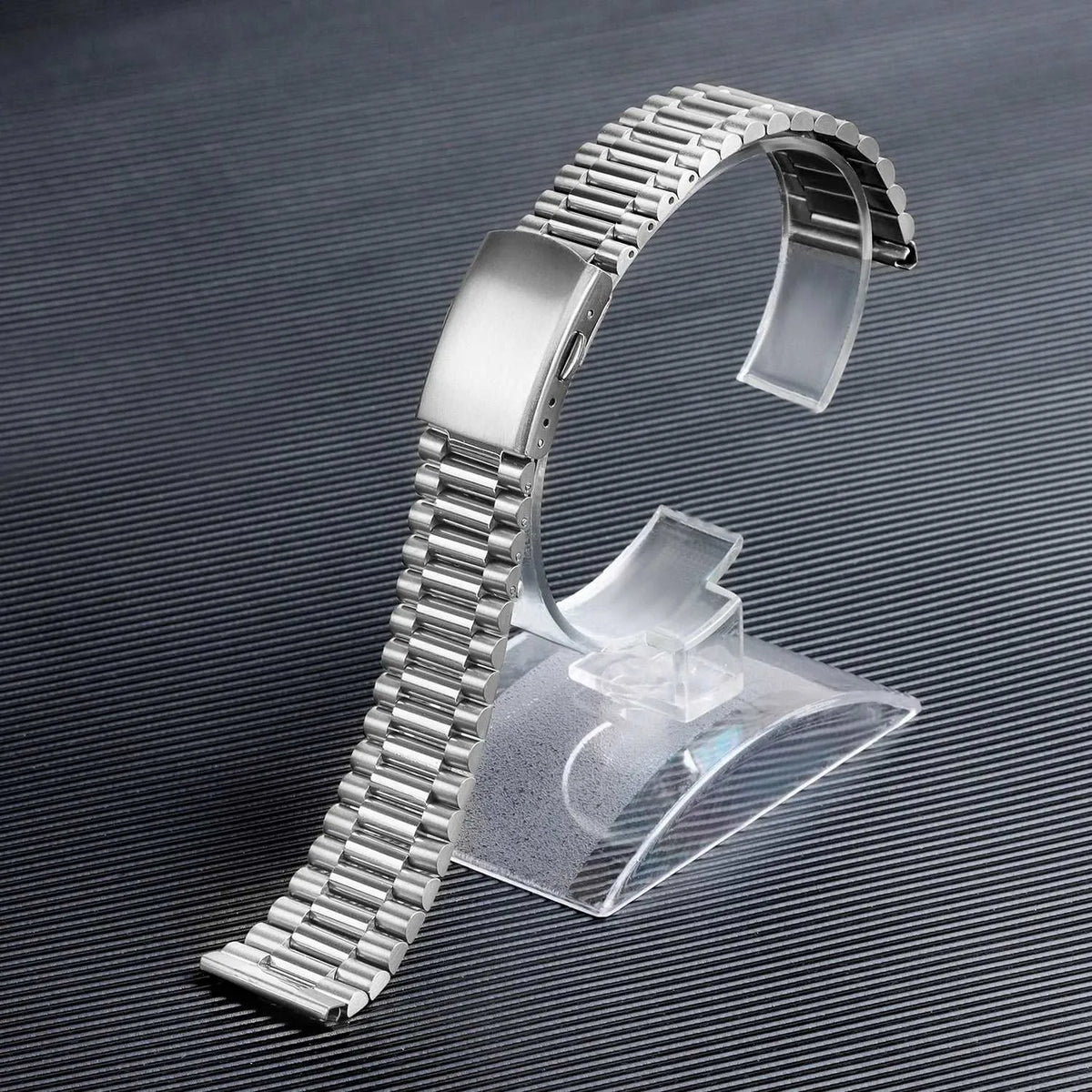 Slim Stainless Steel 3-Link Watch Band – 10mm / 12mm / 14mm / 16mm-VivaStraps-Viva Timepiece