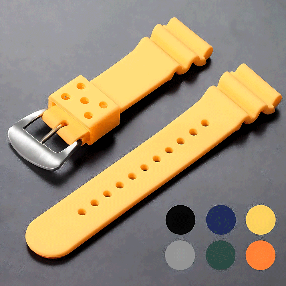Soft Silicone Sport Watch Strap Compatible with Seiko SKX007 SKX009-VivaStraps-Viva Timepiece