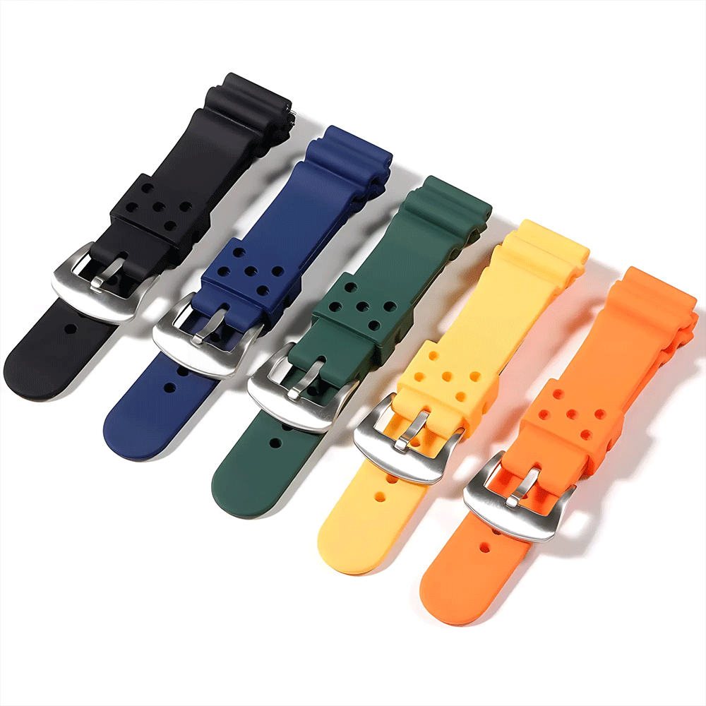 Soft Silicone Sport Watch Strap Compatible with Seiko SKX007 SKX009-VivaStraps-Viva Timepiece