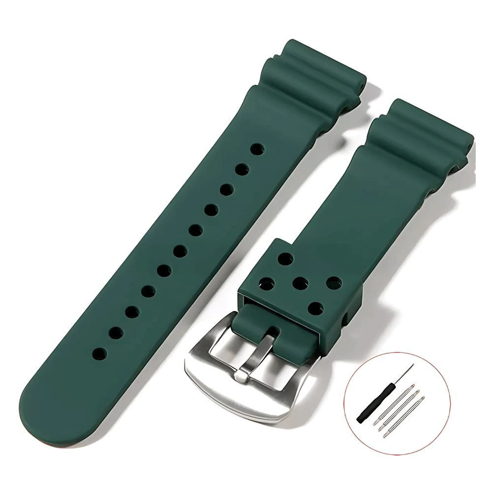 Soft Silicone Sport Watch Strap Compatible with Seiko SKX007 SKX009-VivaStraps-Viva Timepiece