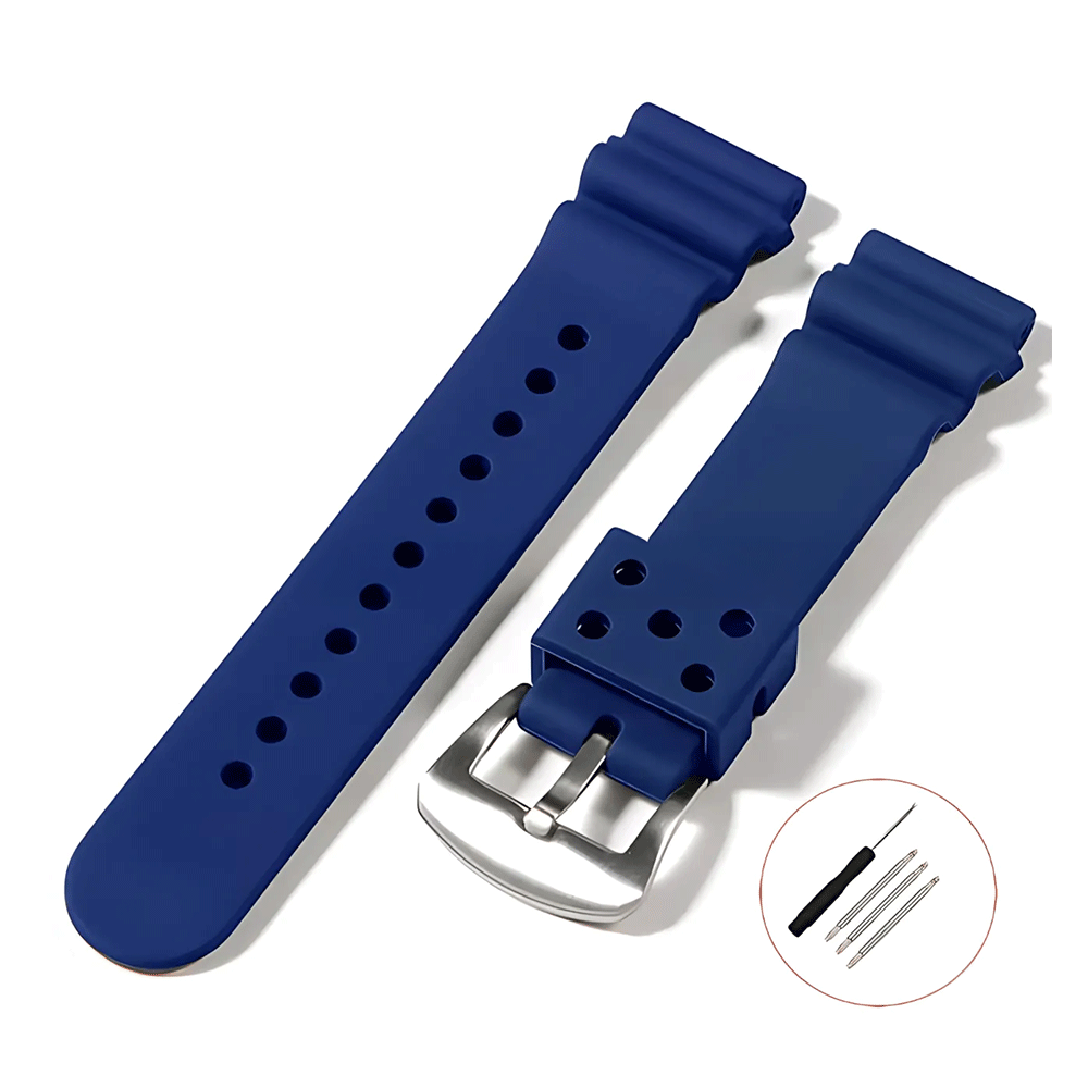 Soft Silicone Sport Watch Strap Compatible with Seiko SKX007 SKX009-VivaStraps-Viva Timepiece
