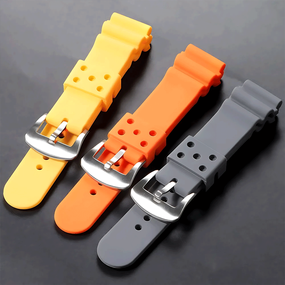 Soft Silicone Sport Watch Strap Compatible with Seiko SKX007 SKX009-VivaStraps-Viva Timepiece