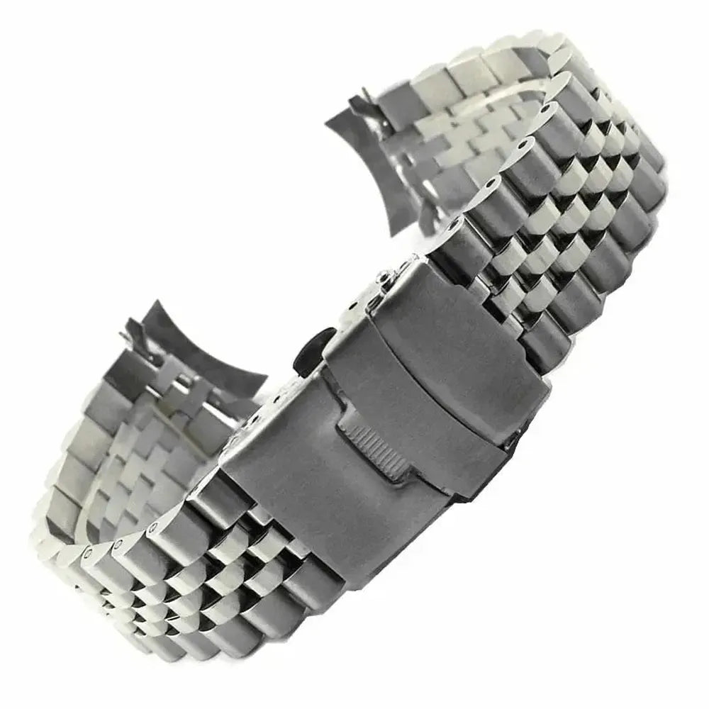 Solid Stainless Steel Curved-End Watch Band Compatible with Seiko SKX007 SKX009 SKX011 – 20mm / 22mm-ChronoCraft-Viva Timepiece
