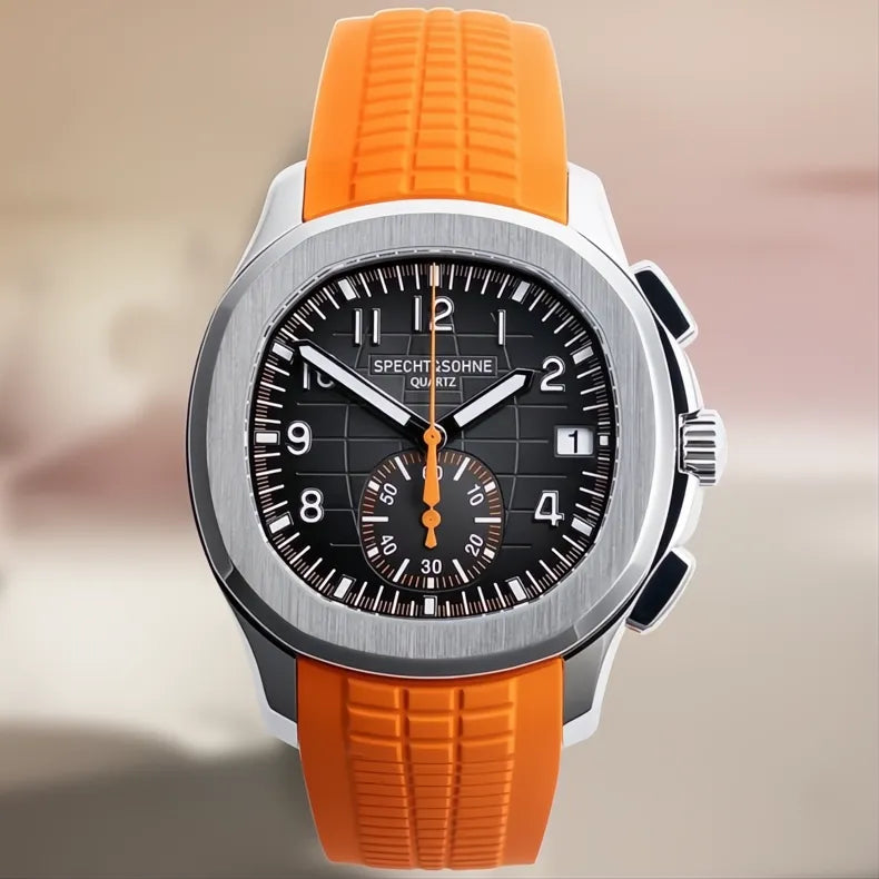 Specht & Söhne Octa Sport Chronograph Watch – Rubber Strap 40mm-Specht & Söhne-Viva Timepiece