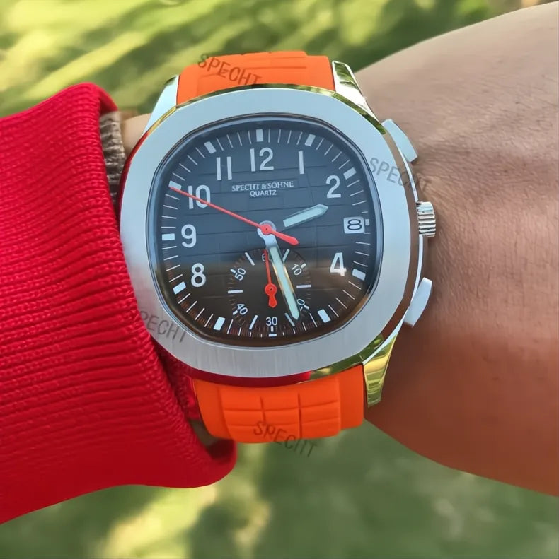 Specht & Söhne Octa Sport Chronograph Watch – Rubber Strap 40mm-Specht & Söhne-Viva Timepiece