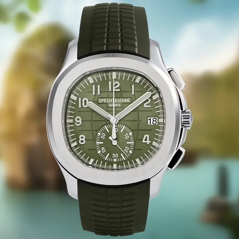 Specht & Söhne Octa Sport Chronograph Watch – Rubber Strap 40mm-Specht & Söhne-Viva Timepiece