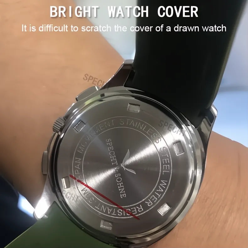 Specht & Söhne Octa Sport Chronograph Watch – Rubber Strap 40mm-Specht & Söhne-Viva Timepiece