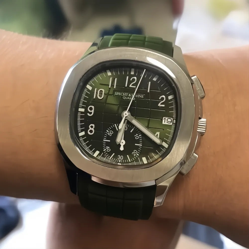 Specht & Söhne Octa Sport Chronograph Watch – Rubber Strap 40mm-Specht & Söhne-Viva Timepiece