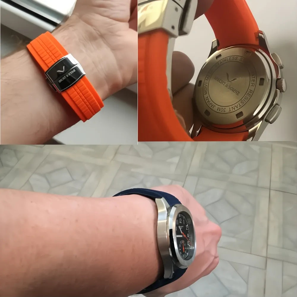 Specht & Söhne Octa Sport Chronograph Watch – Rubber Strap 40mm-Specht & Söhne-Viva Timepiece