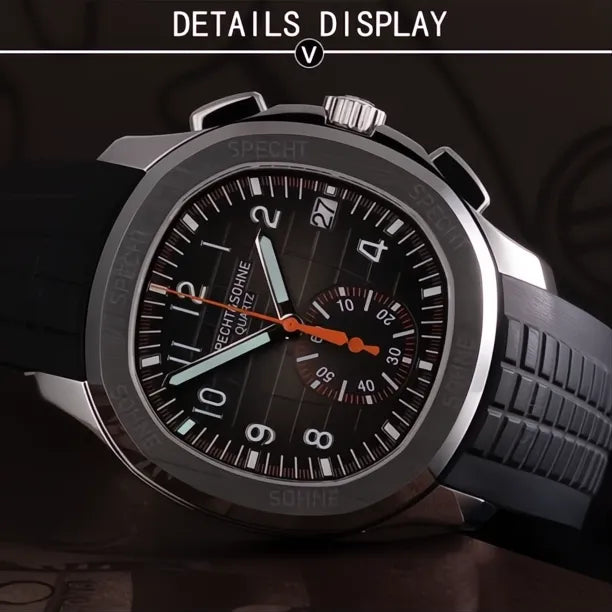 Specht & Söhne Octa Sport Chronograph Watch – Rubber Strap 40mm-Specht & Söhne-Viva Timepiece