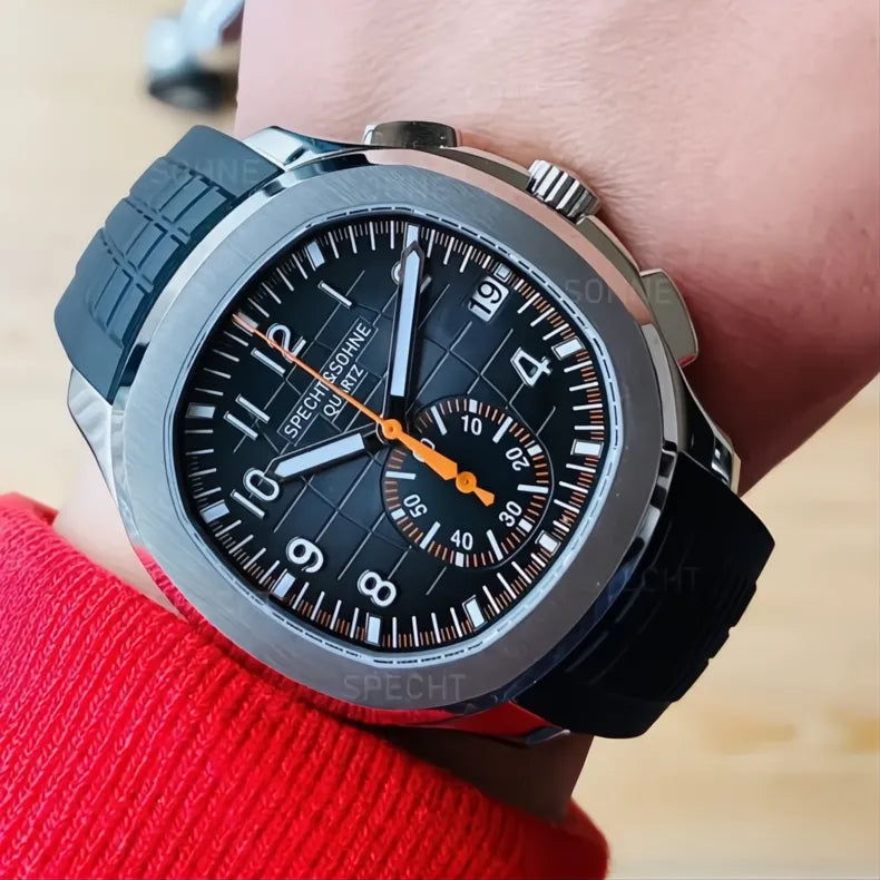 Specht & Söhne Octa Sport Chronograph Watch – Rubber Strap 40mm-Specht & Söhne-Viva Timepiece