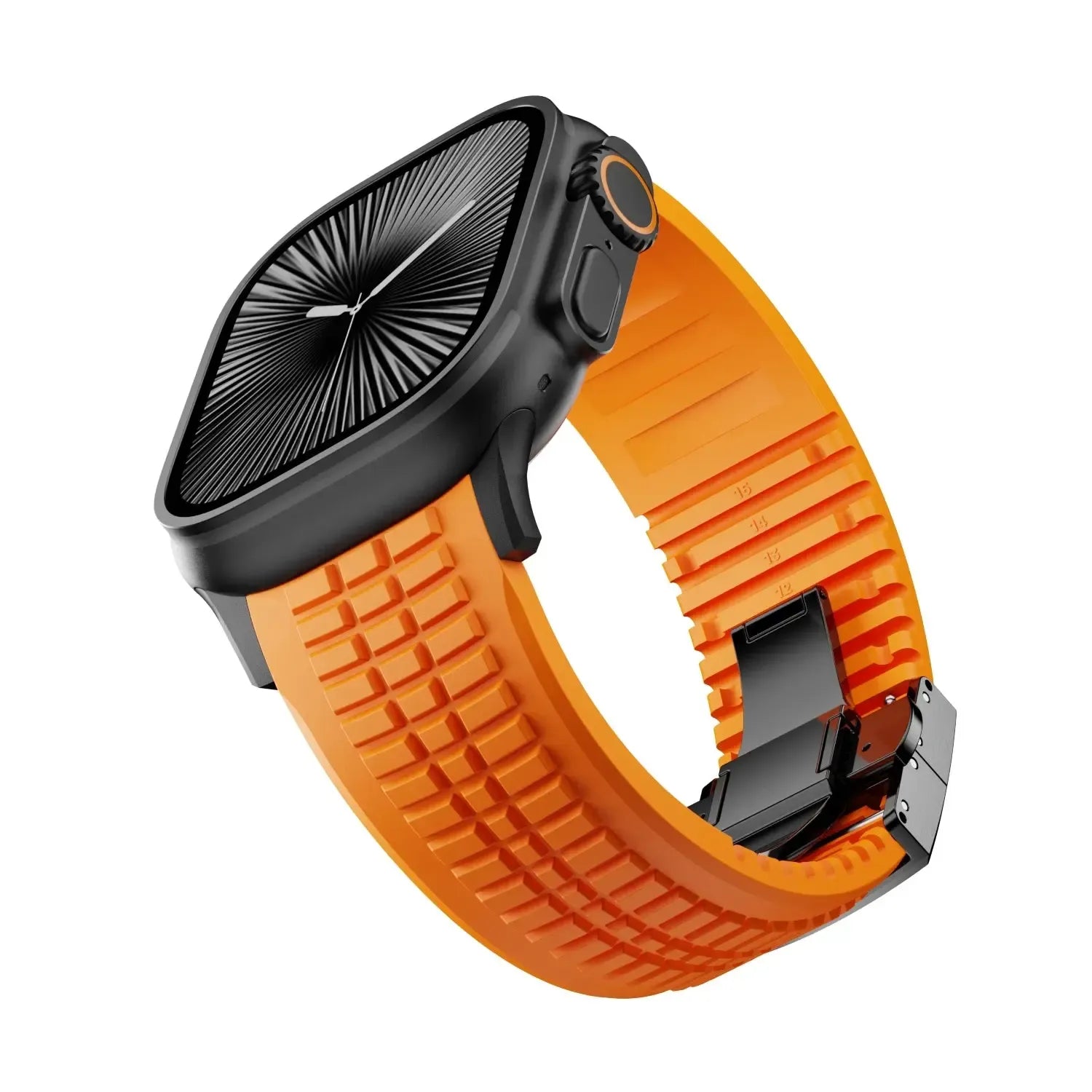 Sports Silicone Band Compatible with Apple Watch – Folding Clasp-Tivra-Viva Timepiece