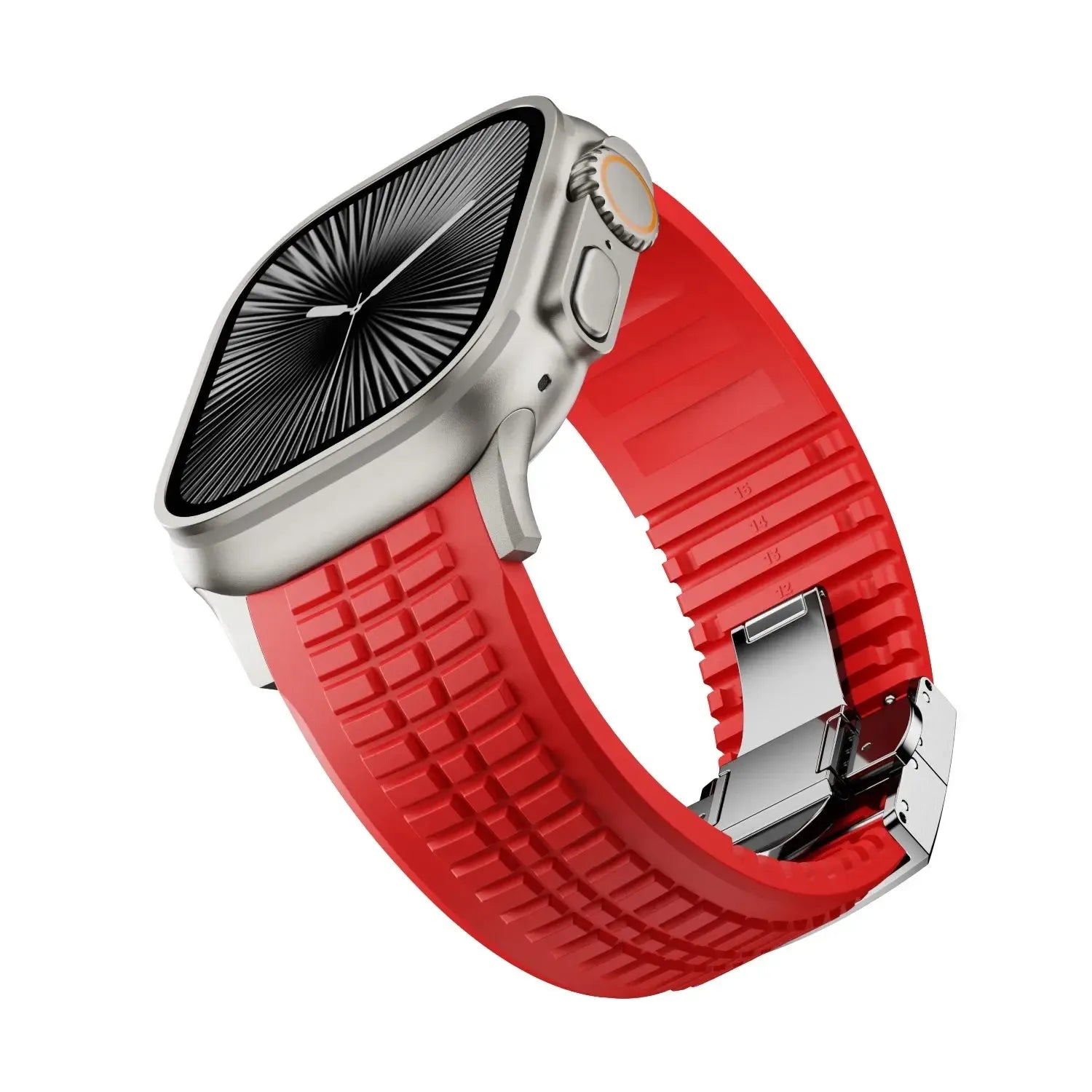 Sports Silicone Band Compatible with Apple Watch – Folding Clasp-Tivra-Viva Timepiece