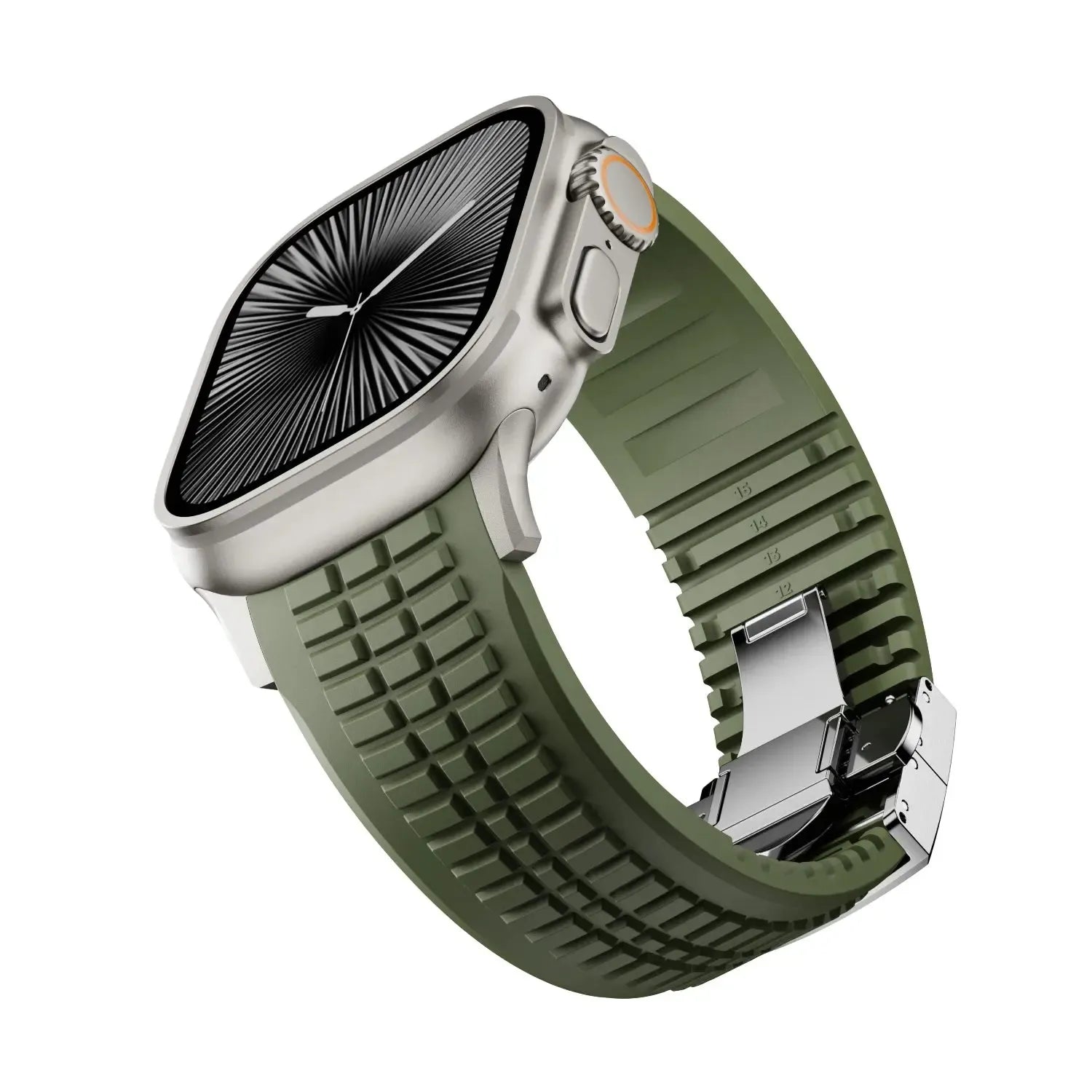 Sports Silicone Band Compatible with Apple Watch – Folding Clasp-Tivra-Viva Timepiece