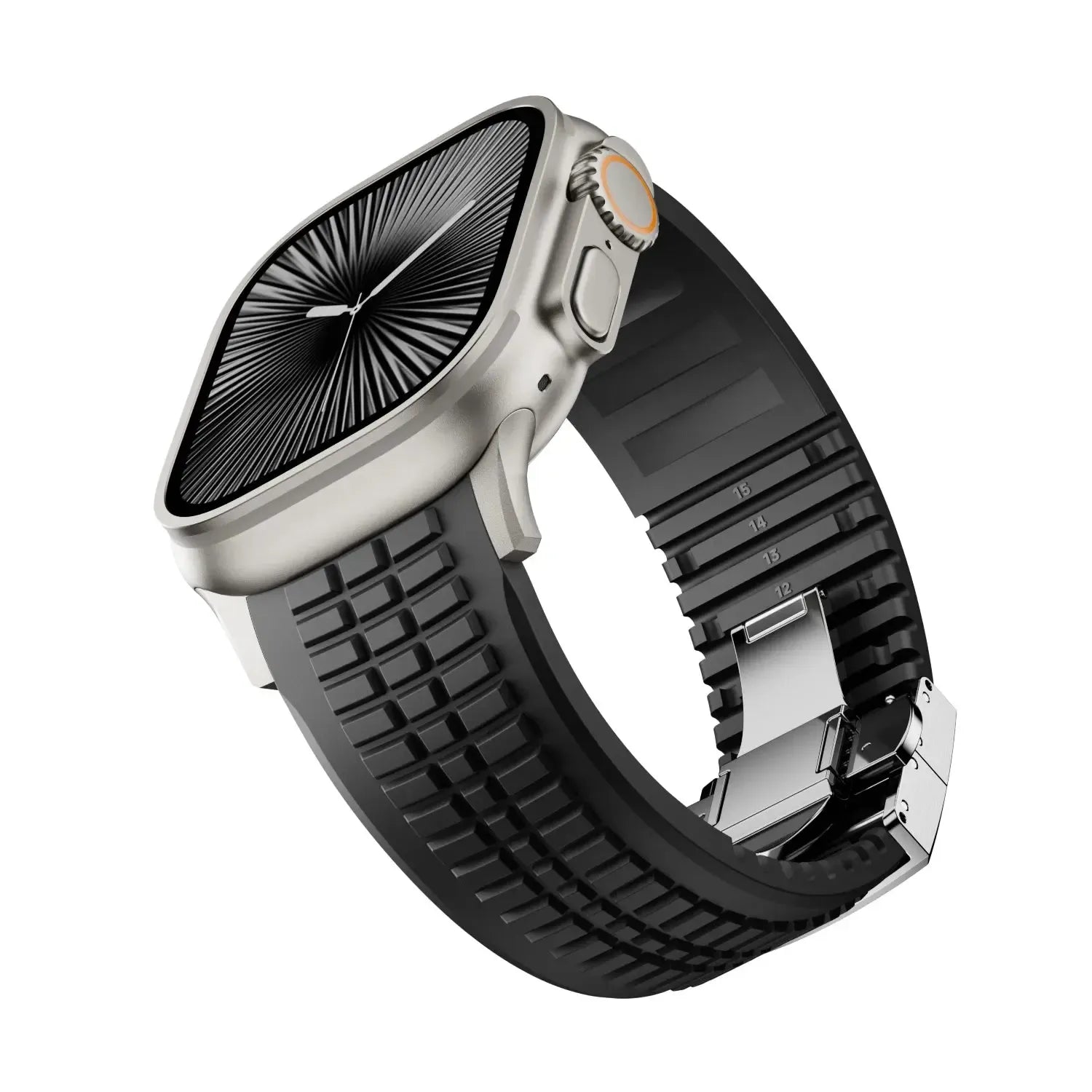 Sports Silicone Band Compatible with Apple Watch – Folding Clasp-Tivra-Viva Timepiece