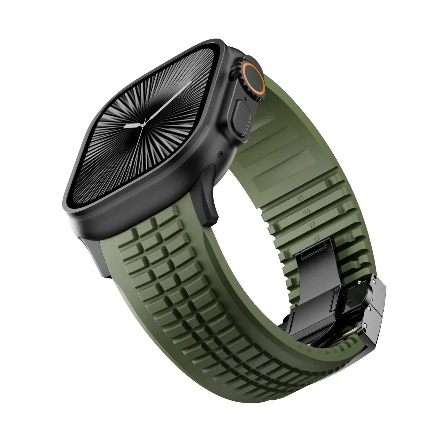 Sports Silicone Band Compatible with Apple Watch – Folding Clasp-Tivra-Viva Timepiece