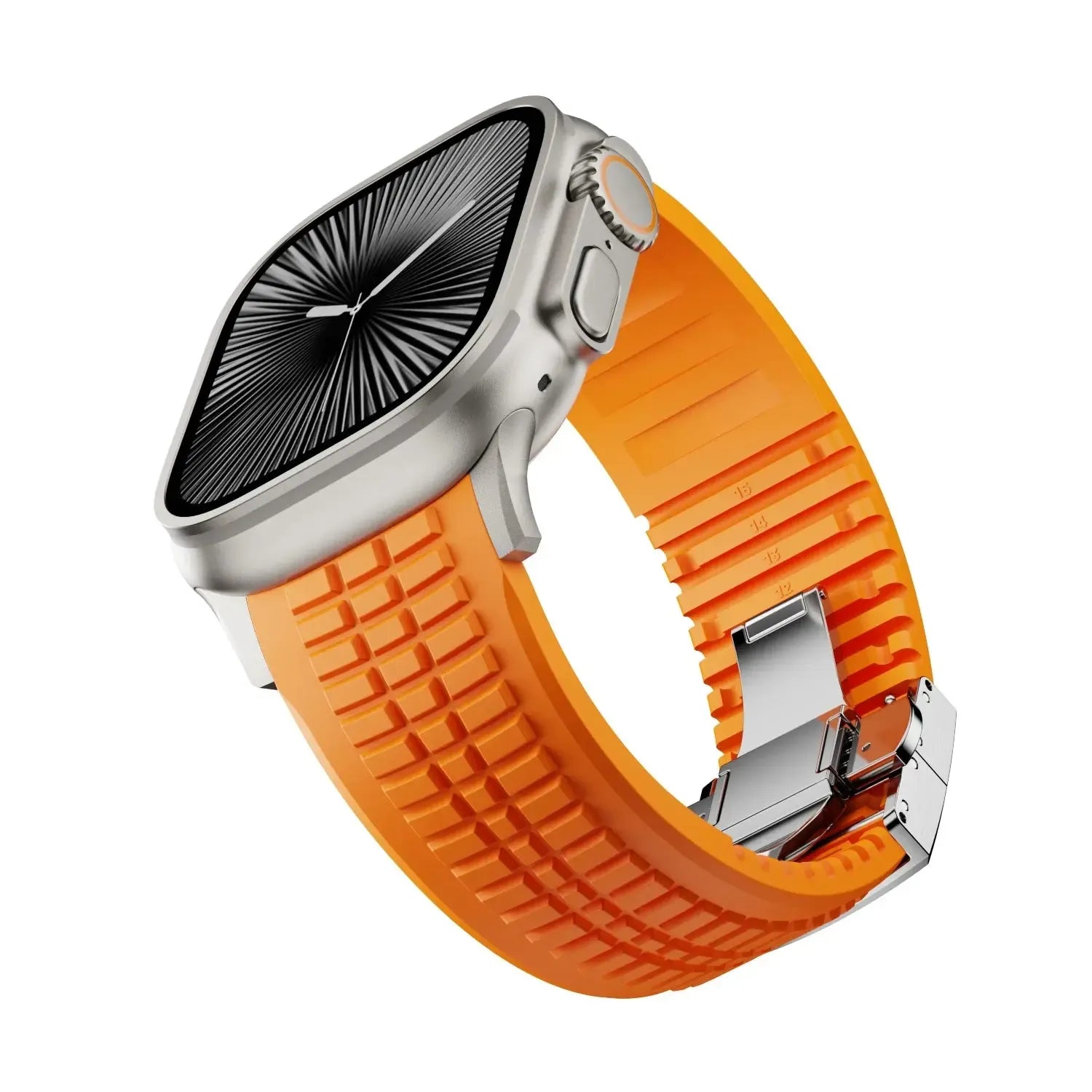 Sports Silicone Band Compatible with Apple Watch – Folding Clasp-Tivra-Viva Timepiece