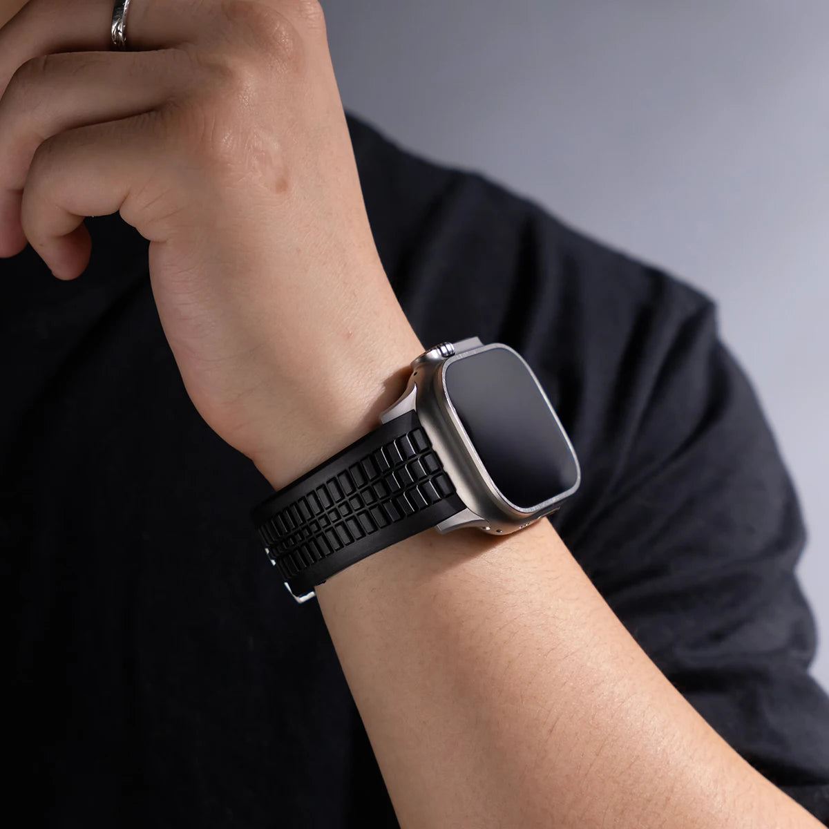 Sports Silicone Band Compatible with Apple Watch – Folding Clasp-Tivra-Viva Timepiece