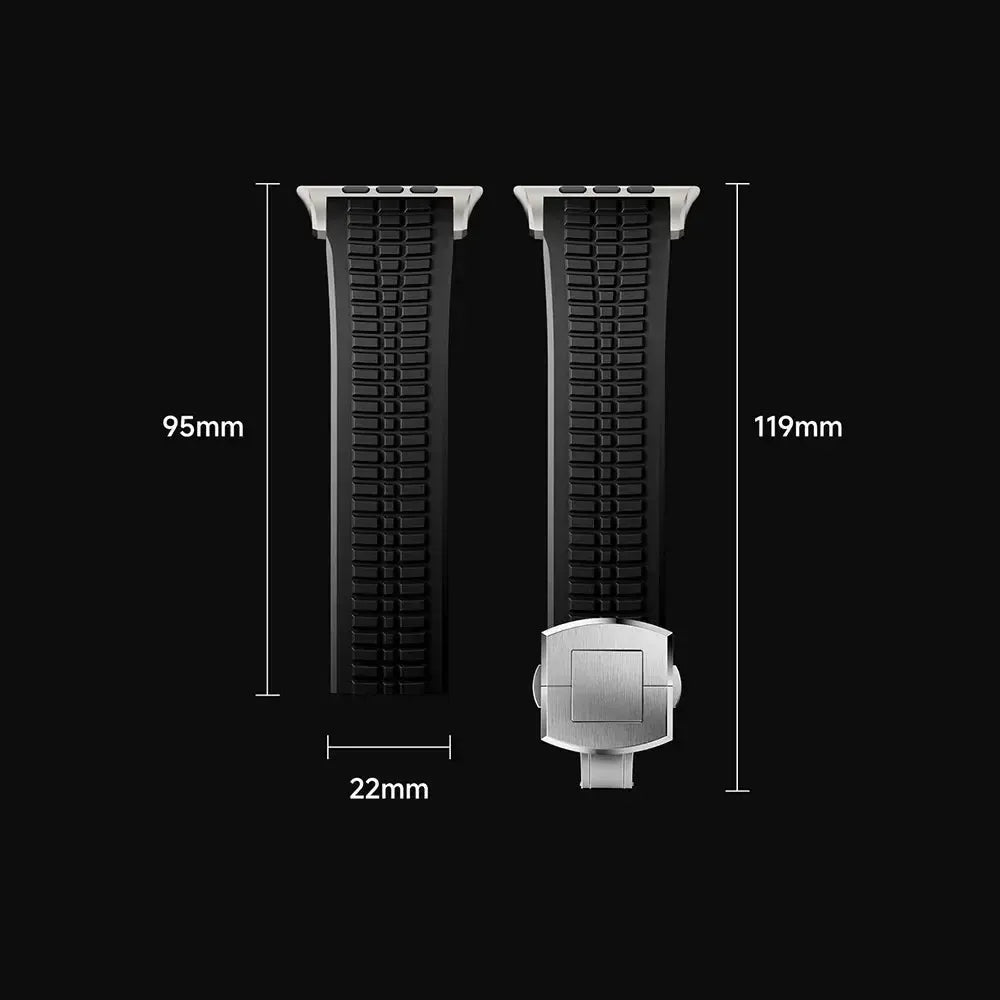 Sports Silicone Band Compatible with Apple Watch – Folding Clasp-Tivra-Viva Timepiece
