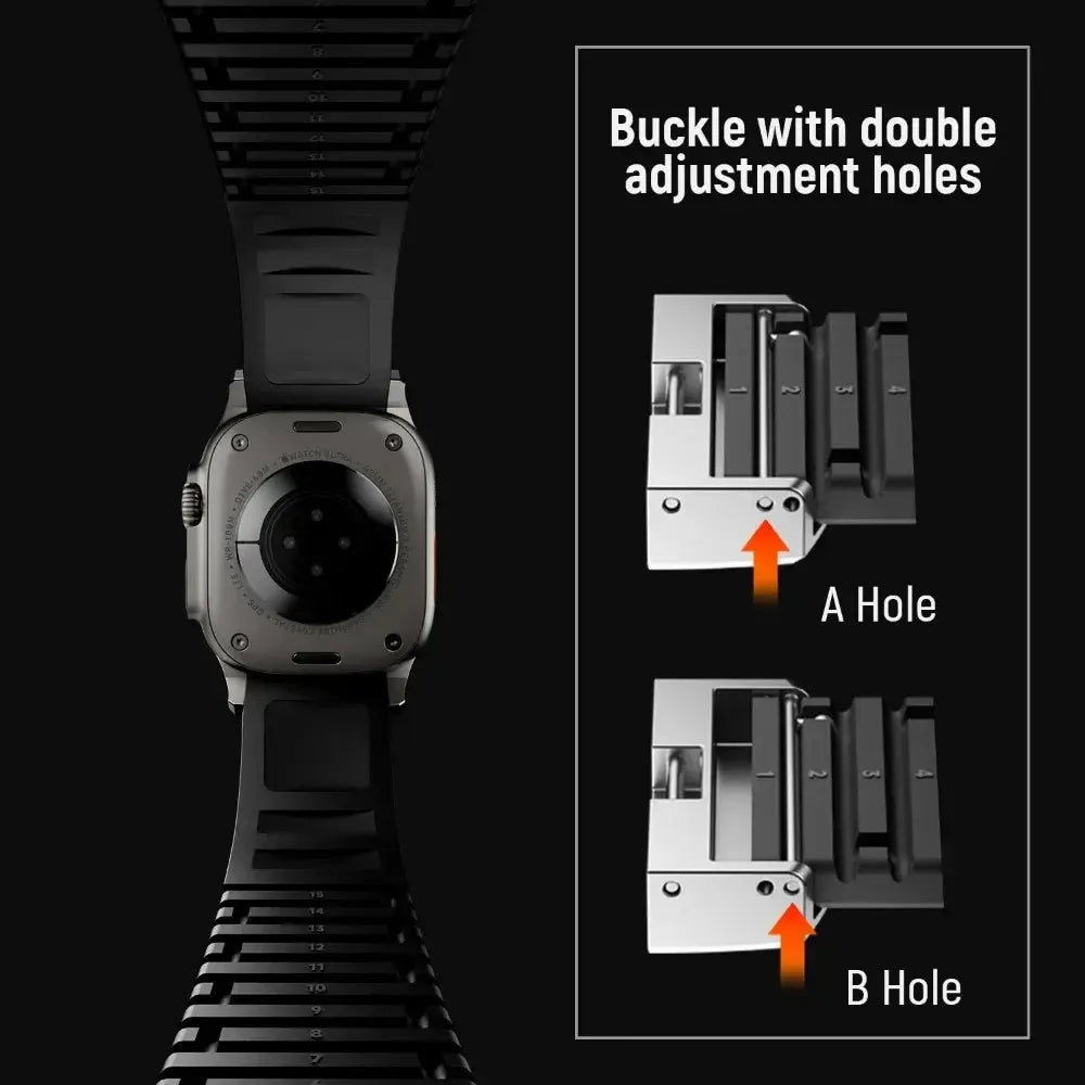 Sports Silicone Band Compatible with Apple Watch – Folding Clasp-Tivra-Viva Timepiece