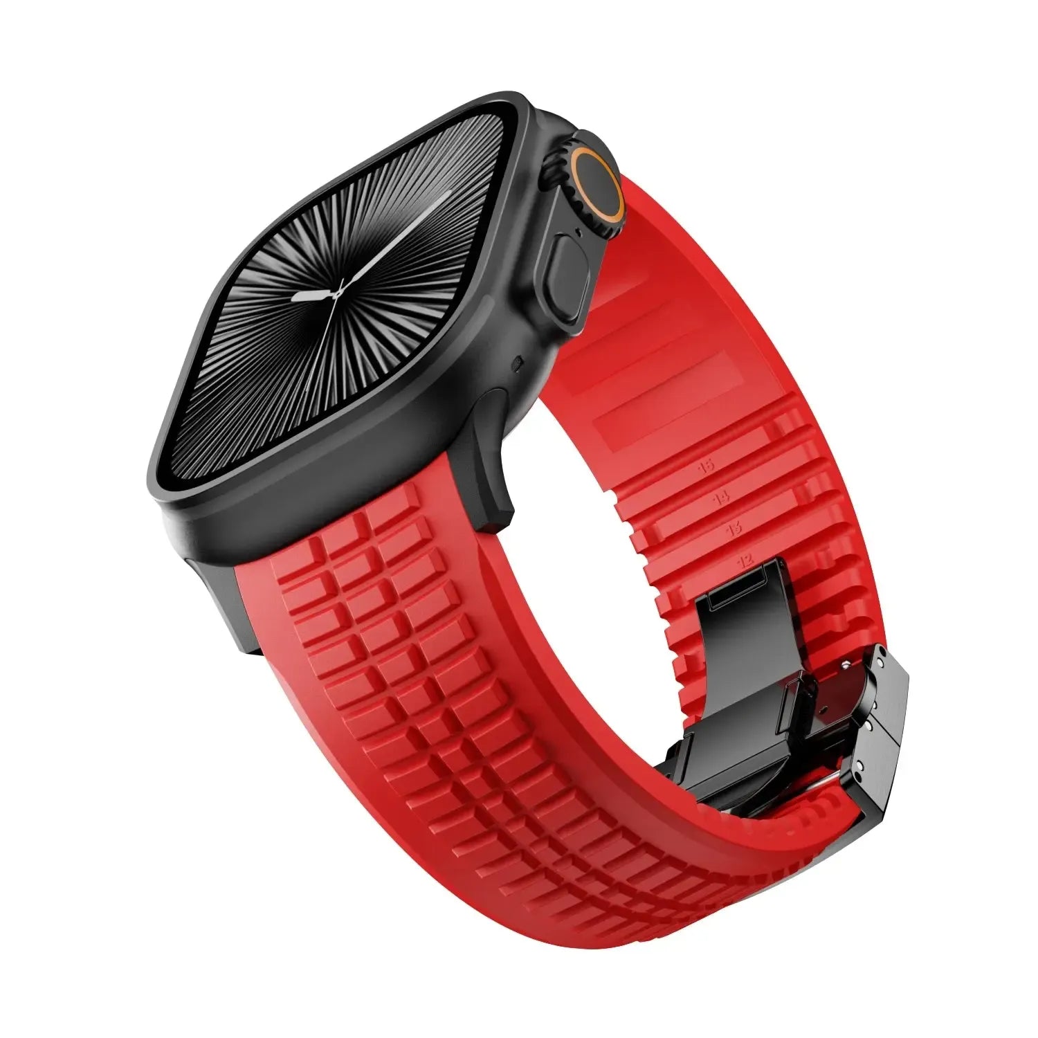 Sports Silicone Band Compatible with Apple Watch – Folding Clasp-Tivra-Viva Timepiece