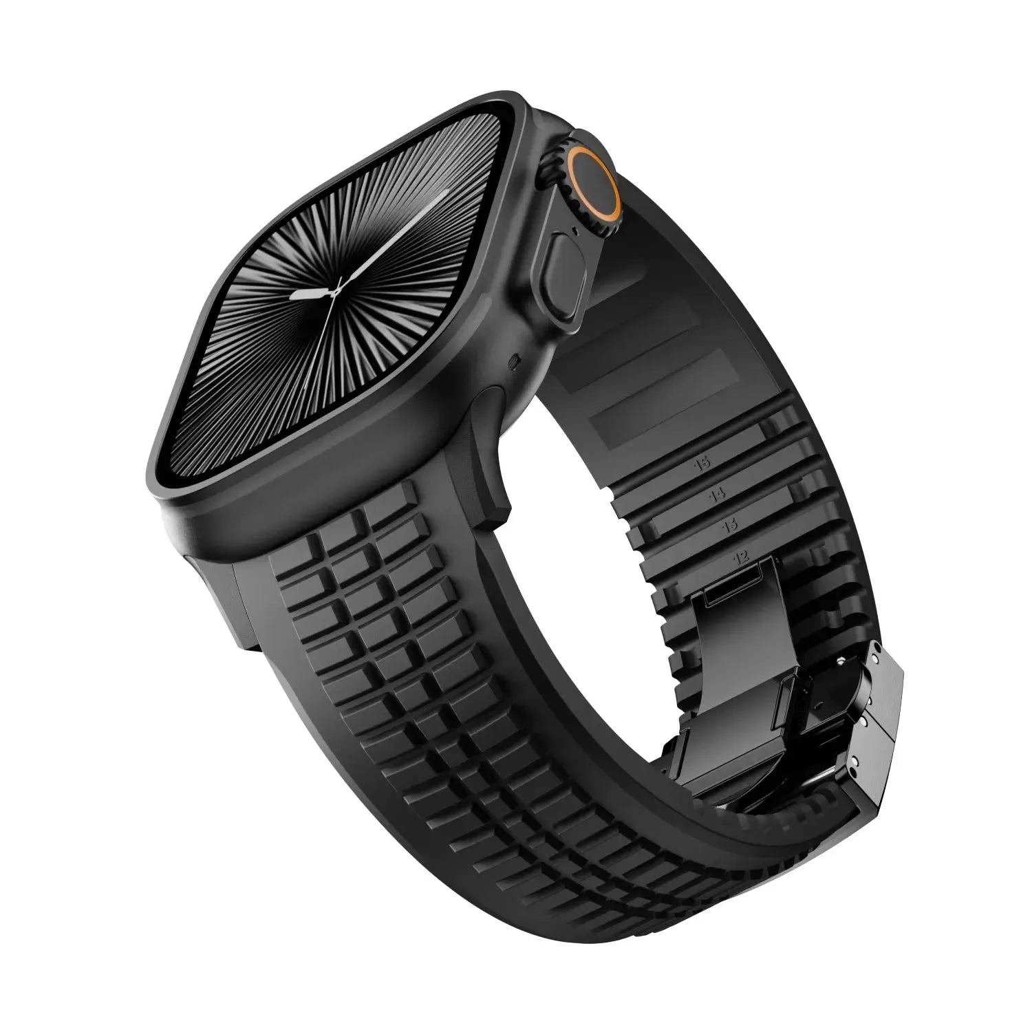 Sports Silicone Band Compatible with Apple Watch – Folding Clasp-Tivra-Viva Timepiece