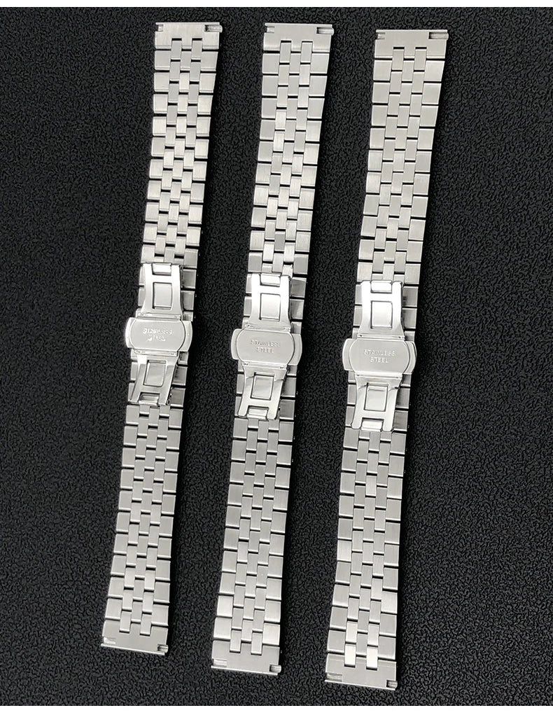 Stainless Steel Jubilee Bracelet 12mm–22mm – Straight / Curved End-ChronoCraft-Viva Timepiece
