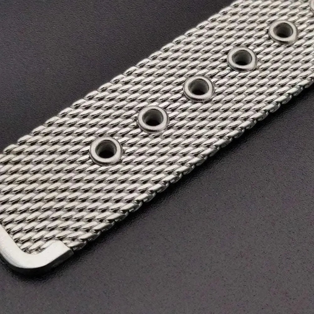 Stainless Steel Mesh Watch Strap Compatible with Omega Seamaster Diver 300-VivaStraps-Viva Timepiece