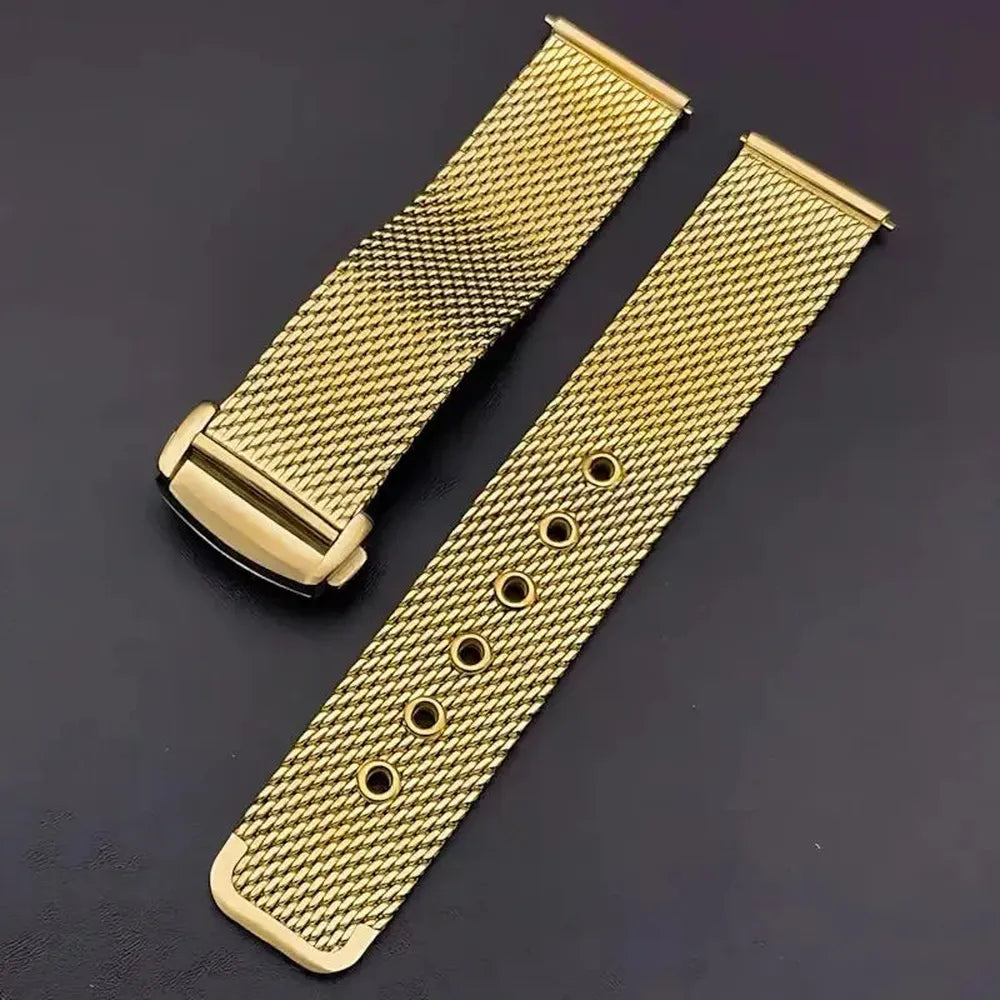 Stainless Steel Mesh Watch Strap Compatible with Omega Seamaster Diver 300-VivaStraps-Viva Timepiece