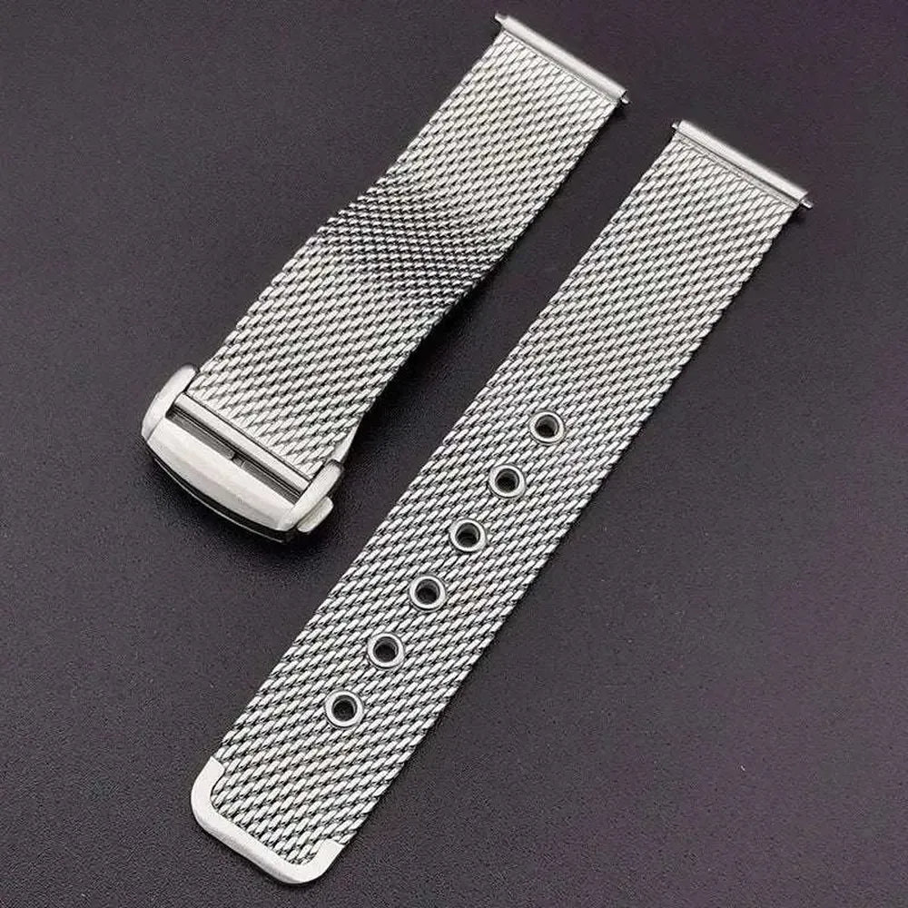 Stainless Steel Mesh Watch Strap Compatible with Omega Seamaster Diver 300-VivaStraps-Viva Timepiece