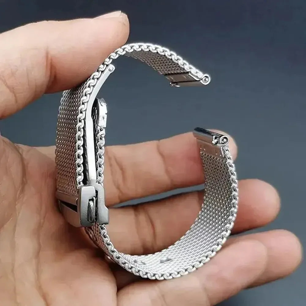 Stainless Steel Mesh Watch Strap Compatible with Omega Seamaster Diver 300-VivaStraps-Viva Timepiece
