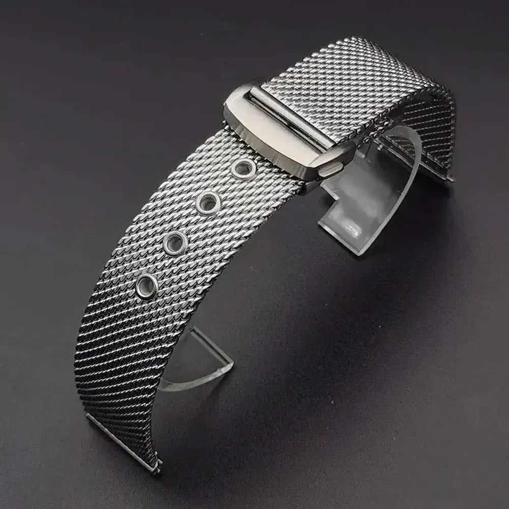 Stainless Steel Mesh Watch Strap Compatible with Omega Seamaster Diver 300-VivaStraps-Viva Timepiece